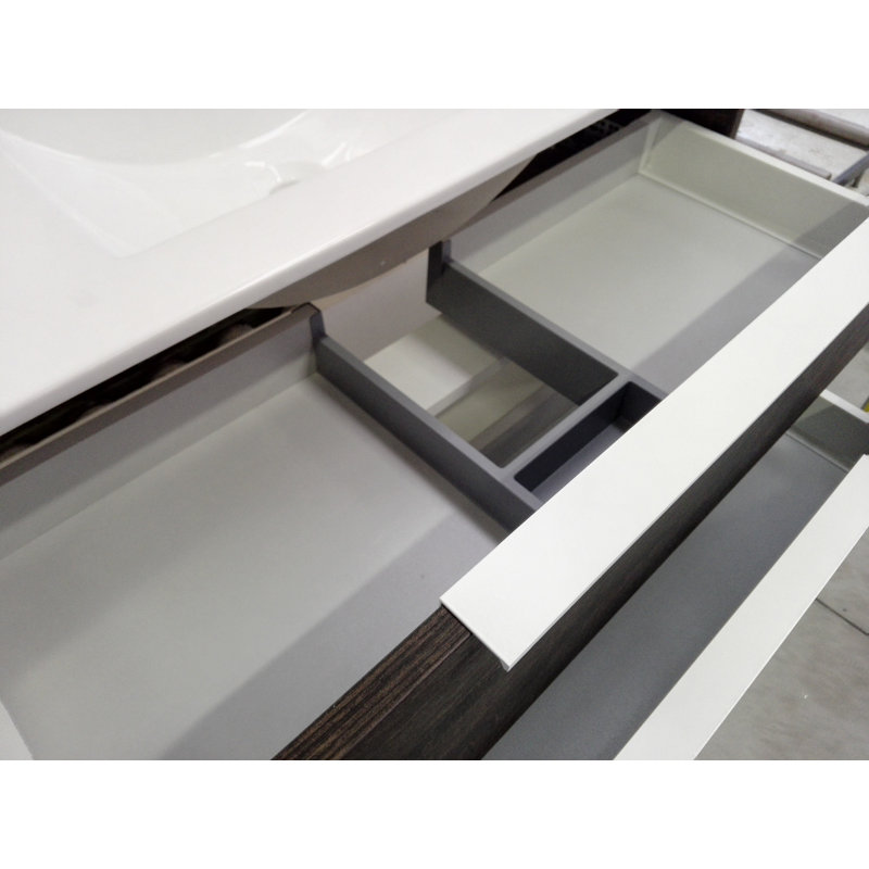 Erica 1210mm Double Bathroom Vanity with Integrated Ceramic Basin, Black