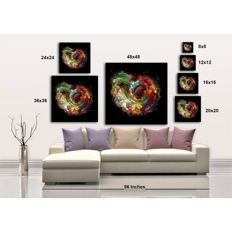 " Boho Nautilus Shell 247 ", 36" H x 36" W x 1.5" D