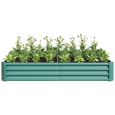 631Ft Metal Planter For Outdoor Plant Cultivation - Rust , Easy To Up Rectangle Garden Bed Backyard Flower And Vegetable Planting High Capacity,