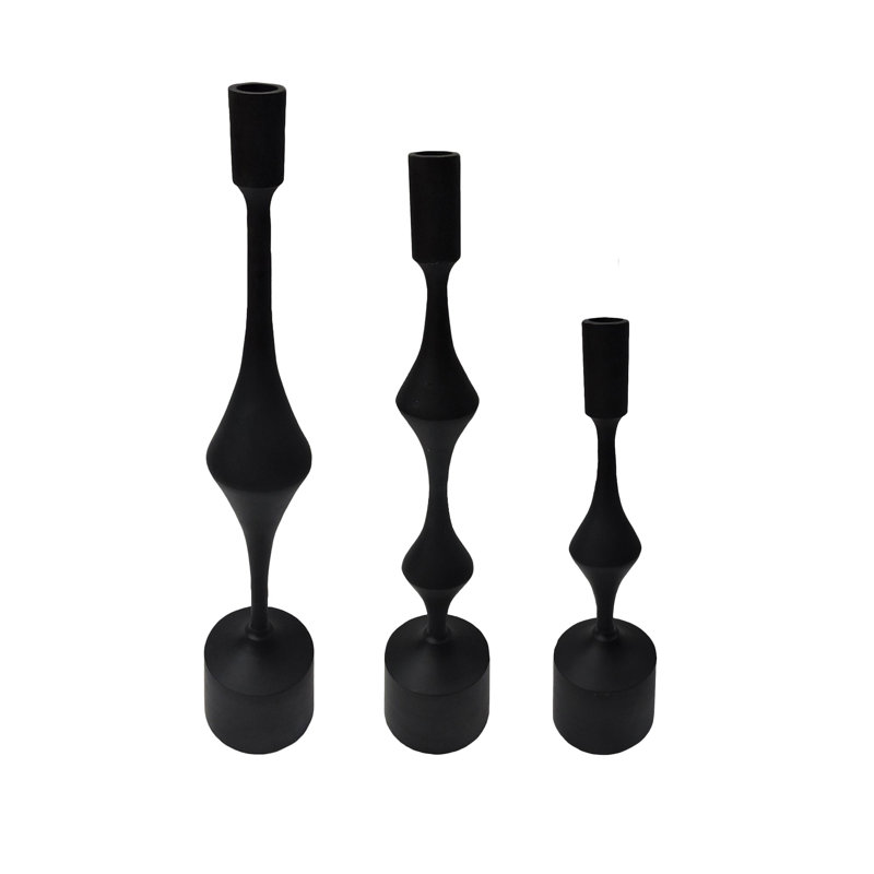 Black Metal Candlesticks