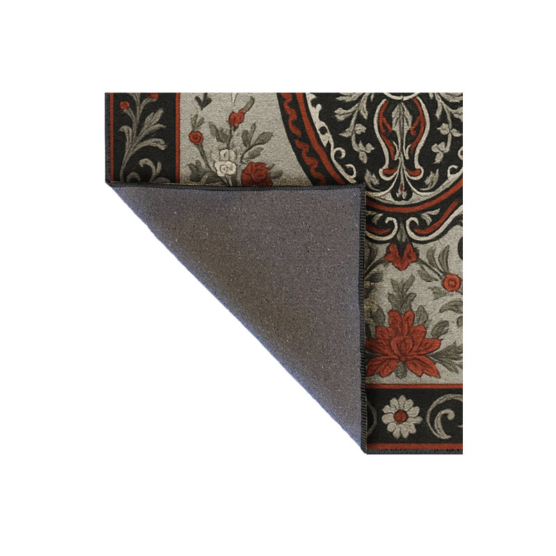 Tapis gris tissé traditionnel Mosso, 2 pi 6 po x 4 pi 11 po