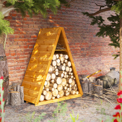 Powersheds 4 x 2ft Triangular Timber Log Store