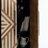 50" Tall Accent Cabinet with Geometric Reclaimed Wood Doors, 2-Door Storage Cabinet with Shelves for Living Room & Entryway