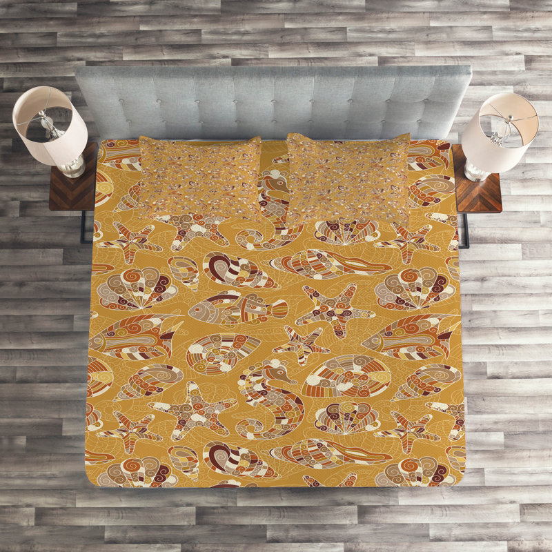Hypnotic Coverlet, King Bedspread + 2 Shams