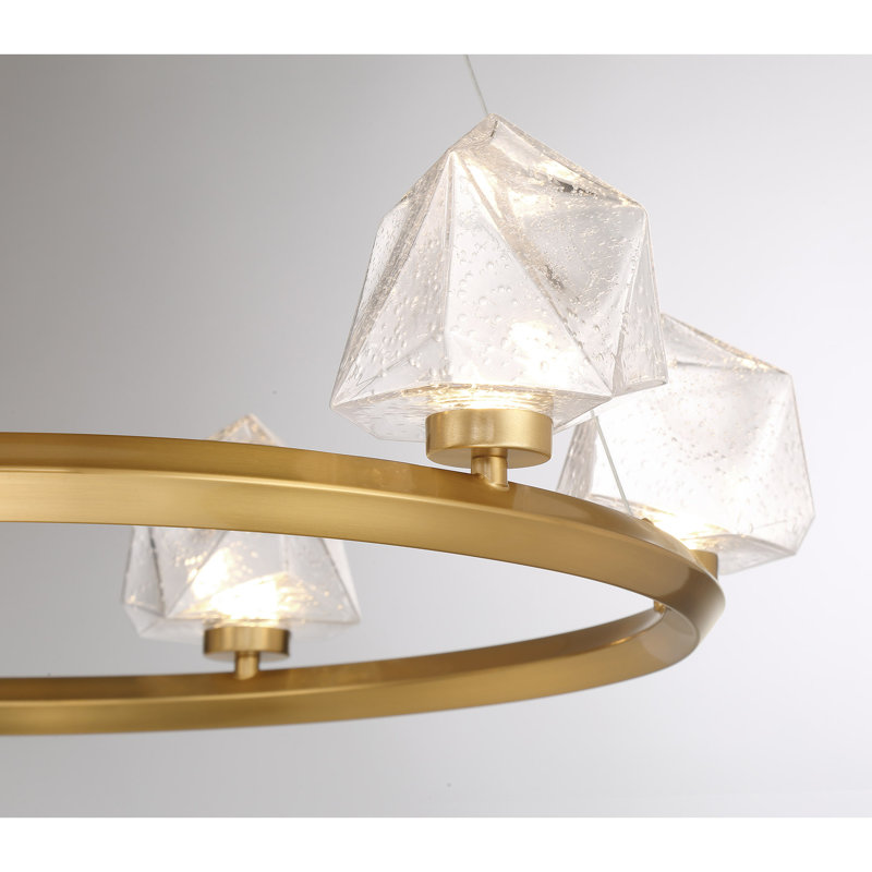 Yorkton 6-Light Chandelier in Warm Brass, Brass, 6 Lights