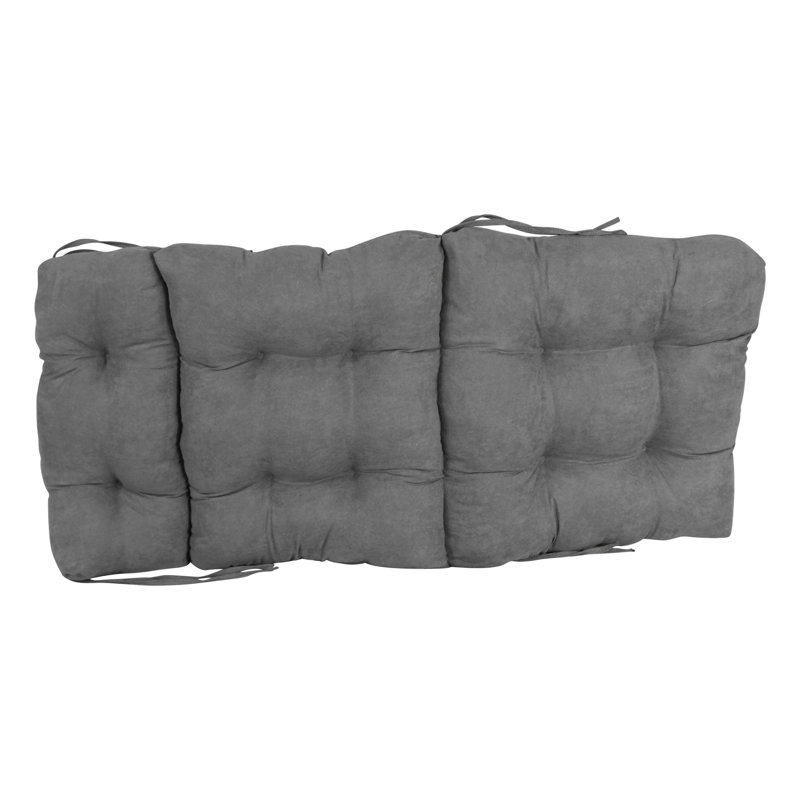 Coussin de siège / dossier en microsuède, Gris acier, L 20 po x P 42 po