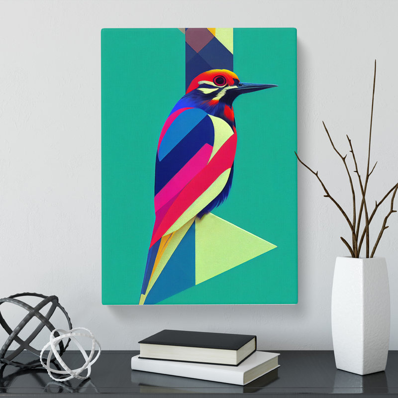 CAN-V0523-2946X Woodpecker Abstract Vol.2 - Wrapped Canvas Print, 76cm H x 50cm W