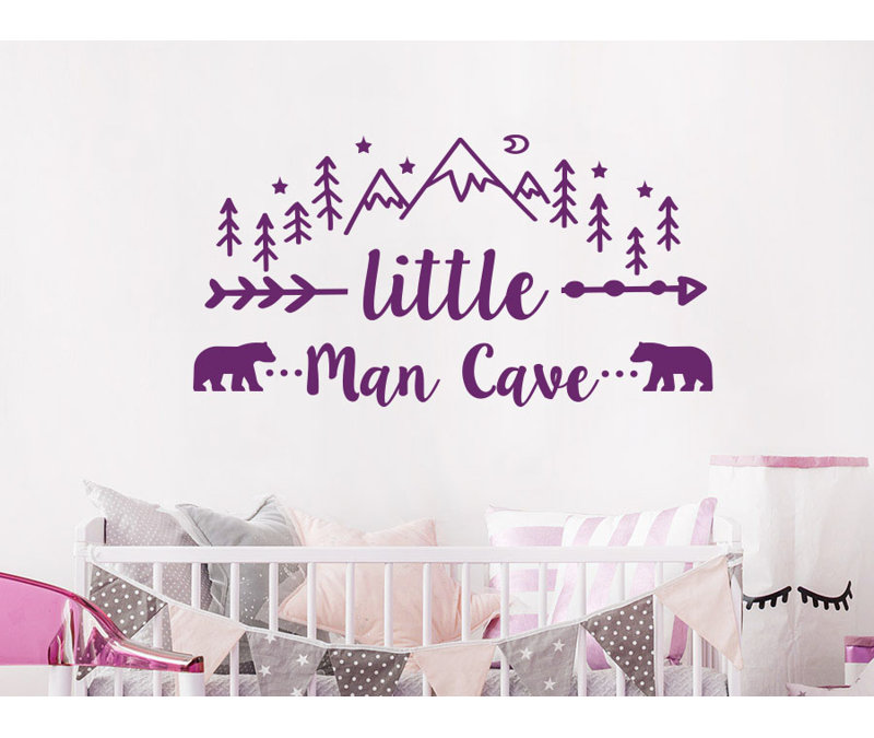 Décalcomanie murale Little Man Cave, Violet