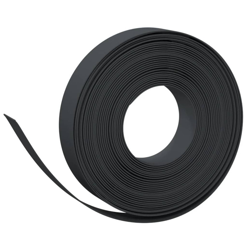 Ensemble de 3 bordures de jardin en polyéthylène noir 32,8 pi 5,9 po Vidaxl, H 2,9 pi x l 0,4 pi, Noir
