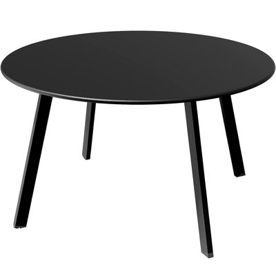 Round Weather-Resistant Steel Patio Coffee Table