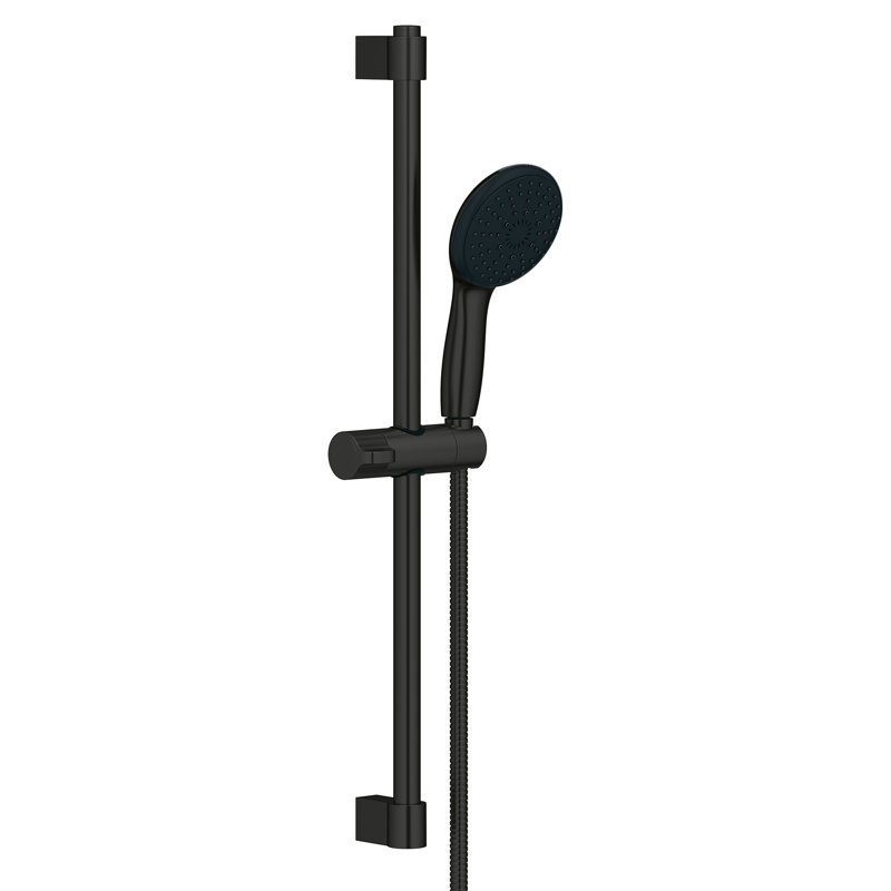 Tempesta 110 Round 24in Shower Rail Set, 3-Spray, Matte Black