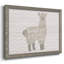 Floral lama encadré sur toile-796775447-796775448