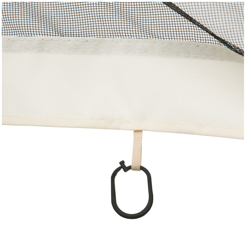 Filet de remplacement en treillis de 13 pi x 13 pi pour abris de jardin et tentes à auvent avec fermetures à glissière (paroi latérale seulement), crème