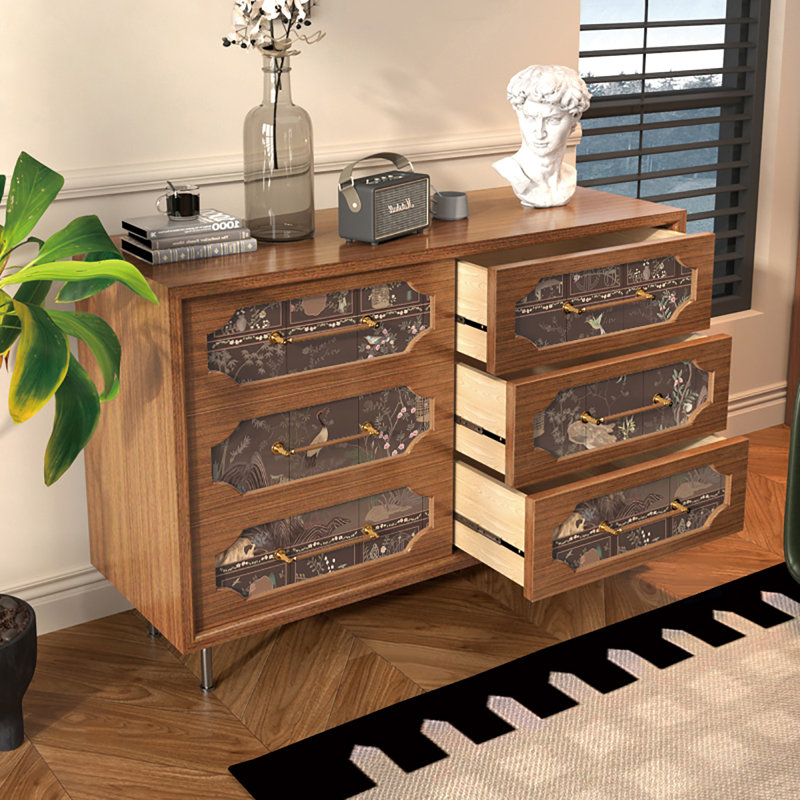 Commode décorative en métal 6 tiroirs