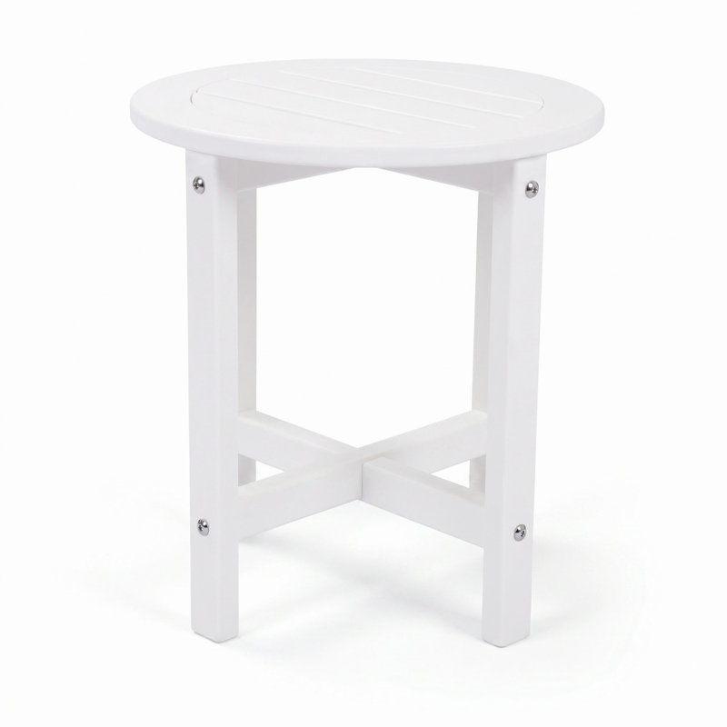 Table de bout en HDPE pour l'extérieur, table de bout ronde pour patio toutes saisons 16 po