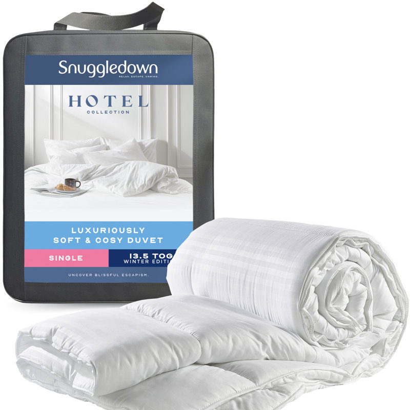 13.5 Tog Duvet for Winter - Hotel Luxury Soft & Cosy, Plush Microfibre, Warm & Breathable, Winter Duvet, Single