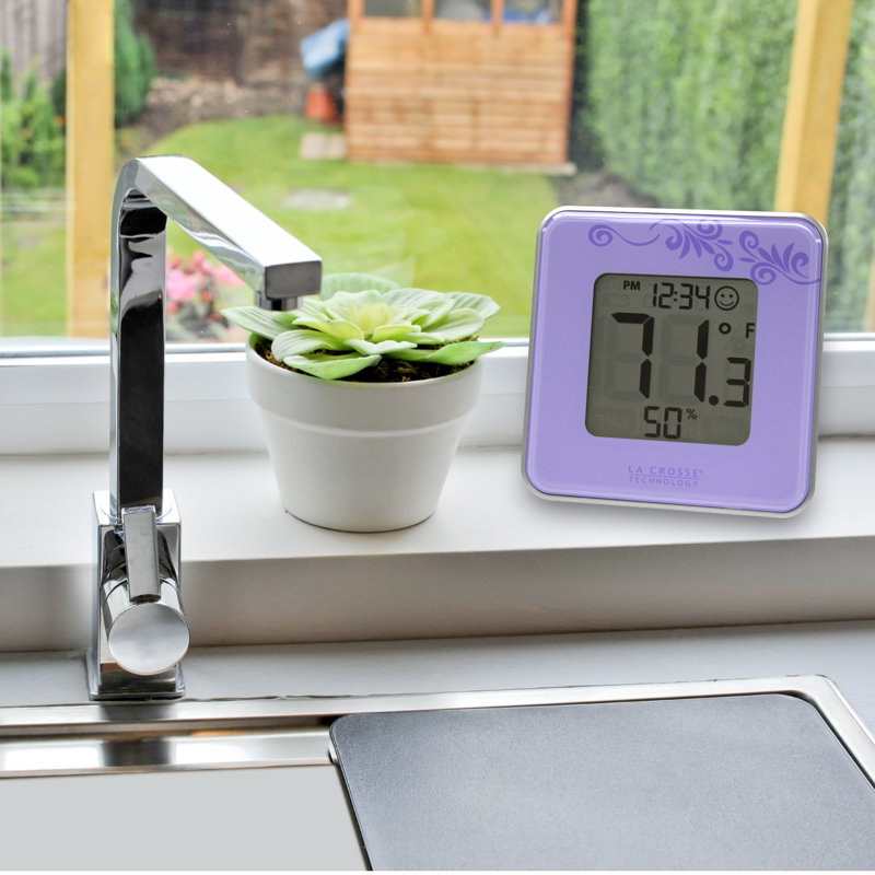 Horloge de station densimètre digital thermomètre & Weatherall, Mauve