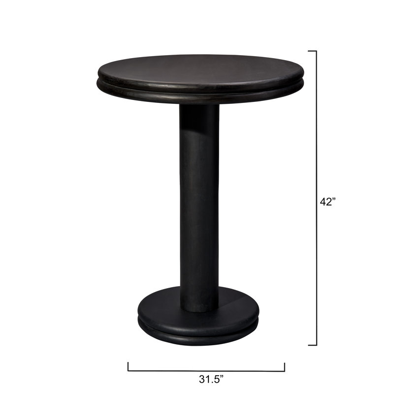 Table de bar Bourbon Mango, Noir