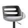 Swivel Adjustable Height Bar Stool with Pedestal Metal Base in Faux Leather and Wood