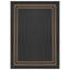 Tapis tissé plat intérieur / extérieur de style jute sable / naturel Border-1331785607-1331785614