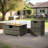 32" Propane Gas Fire Pit Table With Propane Tank Cover 2-Pieces, 50000 BTU Rectangular Steel Fire Pit With Beautiful Wicker Base For Outside Garden-562702497