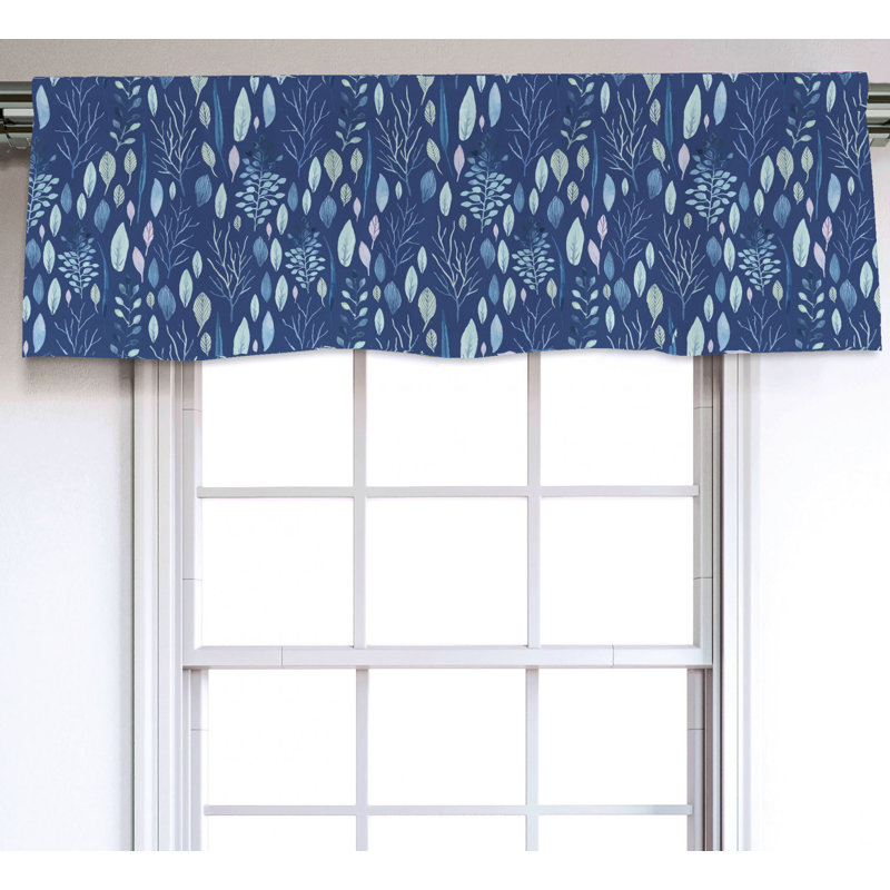 Sateen Floral Ruffled Window Valance