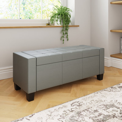 Ashley Fabric Upholstered Bench with Flip Top