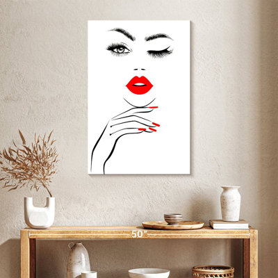 Femme de la Navette aux lèvres rouges