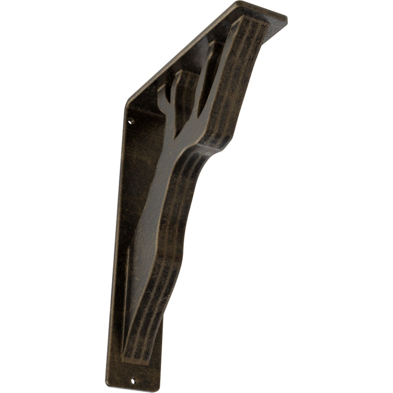 Support en fer forgé Damon, Or pâle antique, H 10 po x l 2 po x P 7,5 po