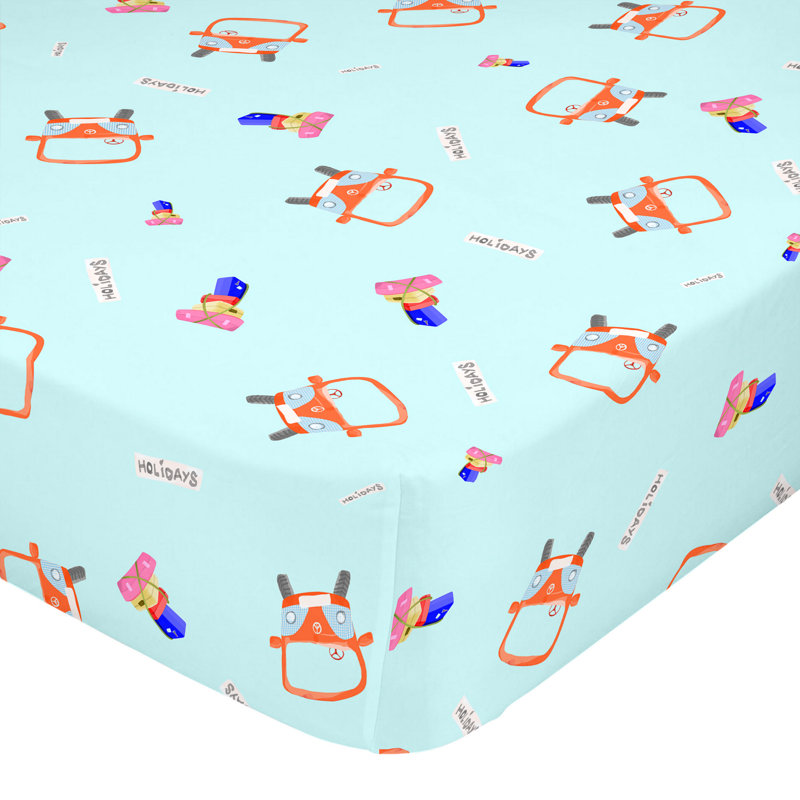 Norris 100% Cotton Percale Fitted Sheet, Toddler (70 x 140cm)