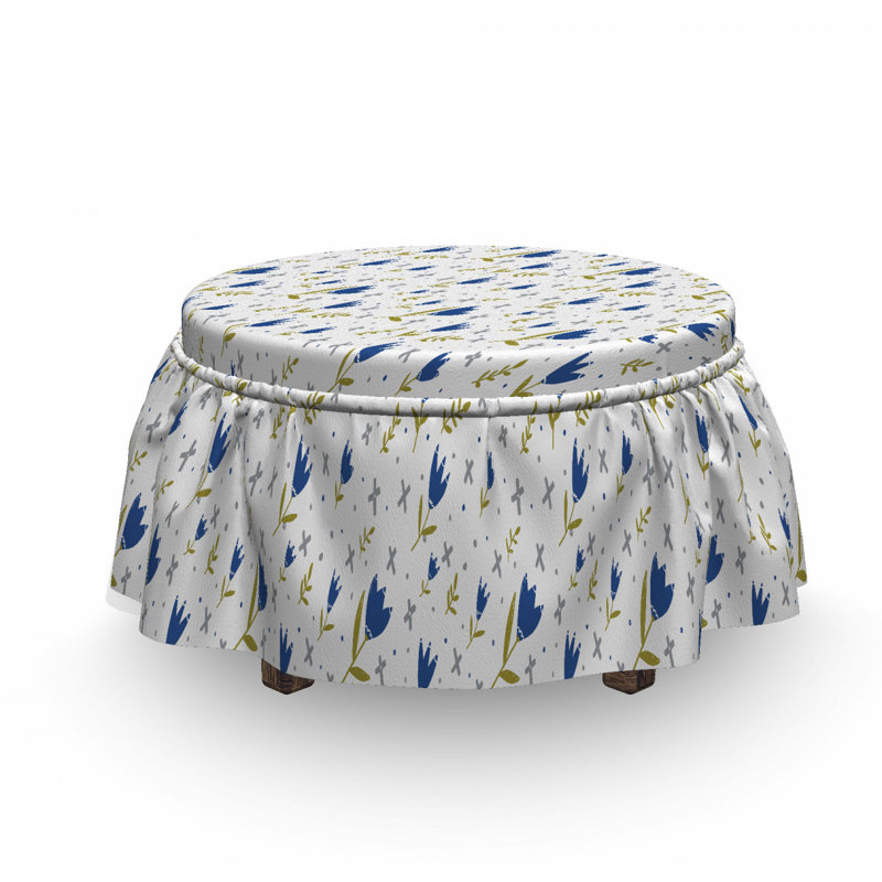Housse pour repose-pieds tulipes de fleurs