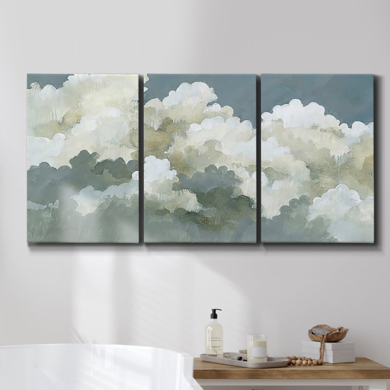 Night & Day V1 - Toile encadrée à pièces multiples, H 60 po x l 120 po x P 2 po