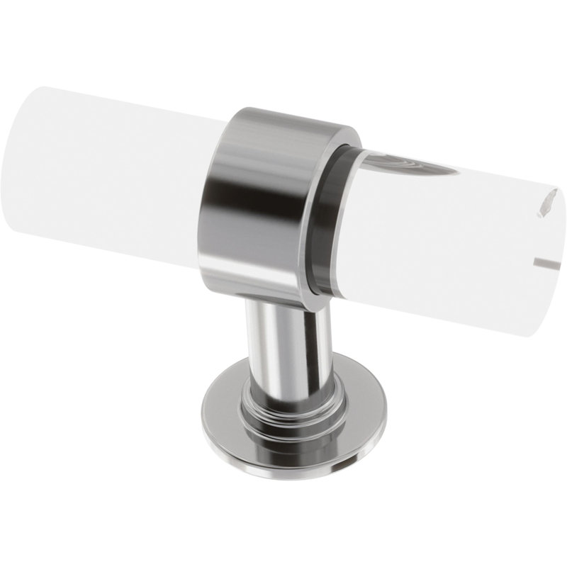 Multipack de boutons de barre en acrylique, Chrome / transparent
