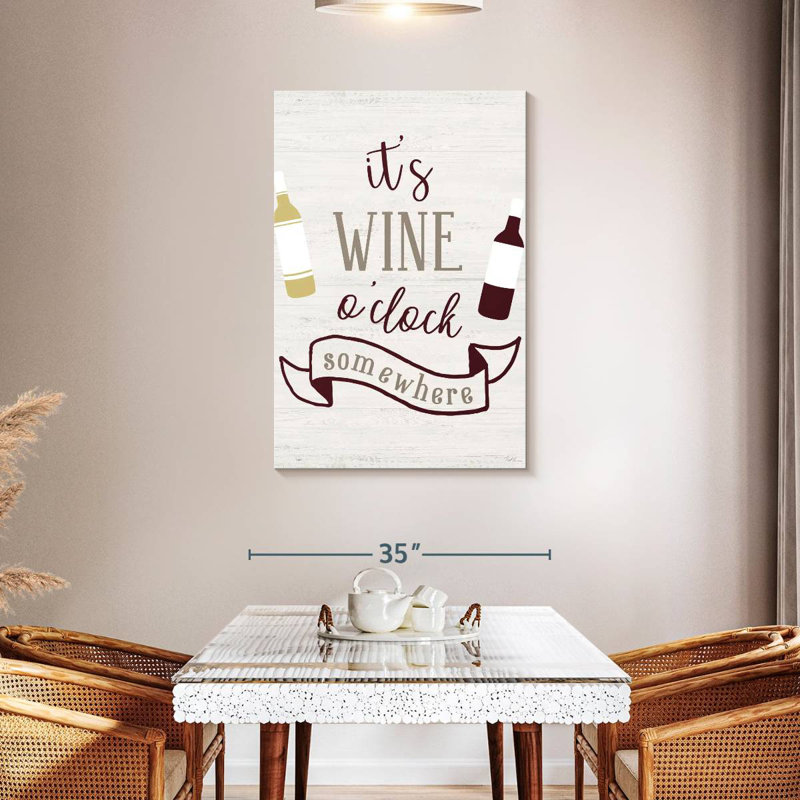 Tergel Wine O'Clock, 45" H x 30" W