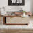 Extendable Coffee Table With 2 Storage Drawers, Dual-Tone Center Table With Sliding Tabletop-1353932156