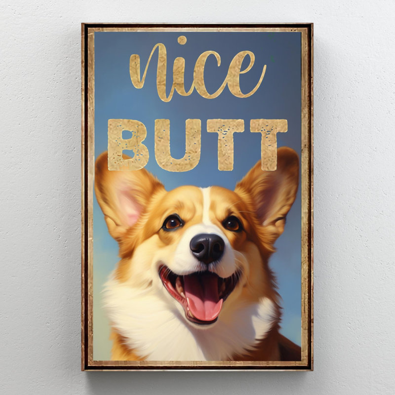 Corgi Nice Butin 1, H 36 po x l 24 po x P 1,25 po