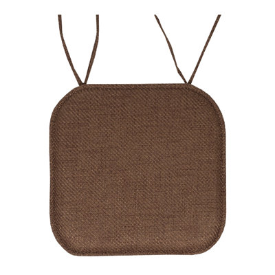 Coussin de chaise antidérapant en mousse à mémoire de forme à chevrons 16 po x 16 po avec attaches