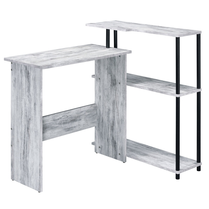  Office Desk with Bookshelf, Grey
