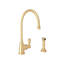 Georgian Era Single Handle Kitchen Faucet with Accessories-55250840