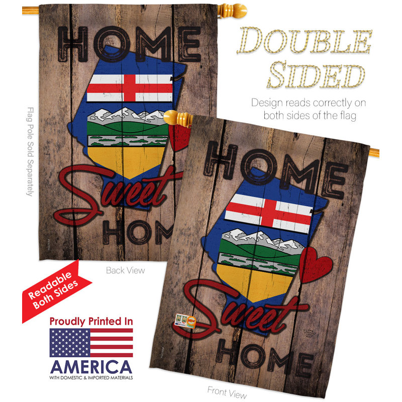Drapeau de maison en polyester à 2 côtés 40 x 28 po
