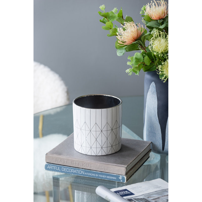 Jardinière en céramique D6.3X6.3 ", H 6,37 po x l 6,37 po x P 6,37 po