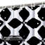 Rideau de douche sans couture à motif de grille blanche avec 12 crochets-842130643