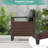6 Piece Wicker Patio Sofa Set with Ottoman and Square Table-110943094