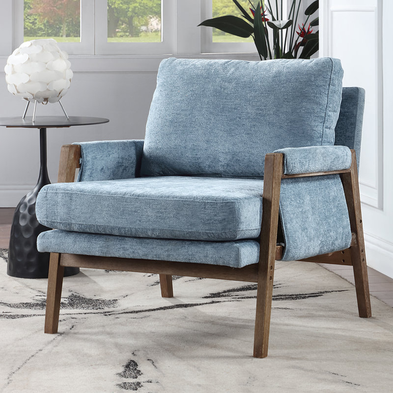 Fauteuil Brayven, Chenille bleu