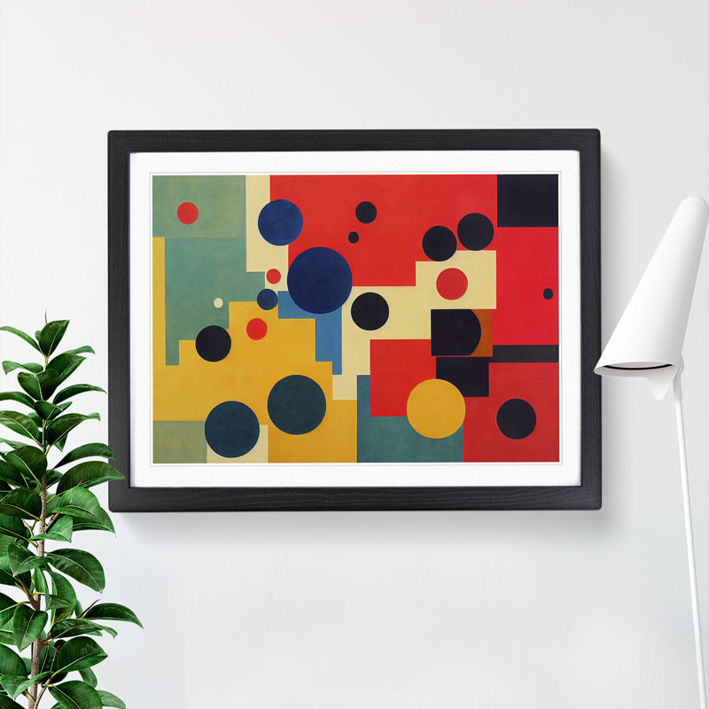 XH1022-8883X The Astonishing Modern Abstract Art - Single Picture Frame Print, 46cm H x 64cm W x 2cm D, Black
