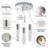 3-light Dimmable Round Island Led Pendant 