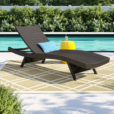 Billur Reclining Chaise Lounge ncludes one (1) lounge chair Low to ground, perfect for relaxing poolside Comfortable lounge with adjustable angle back by Wade Logan