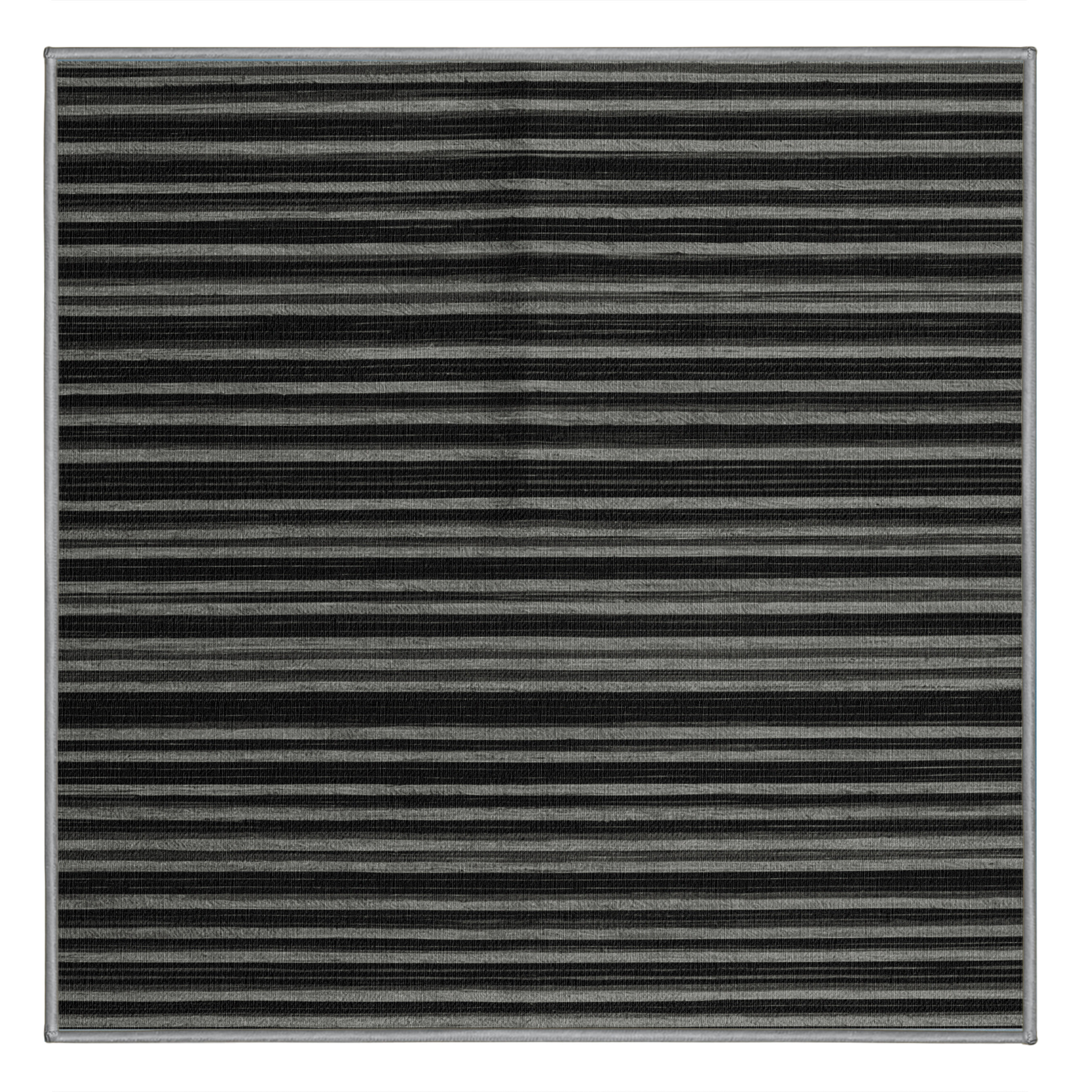 Hokku Designs Machine Washable Horizontal Stripes Gray Area Rug | Wayfair