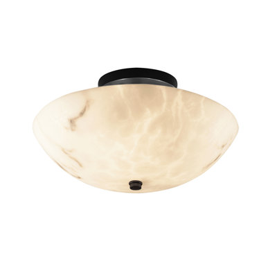 Aleynah Faux Alabaster Resin Flush Mount