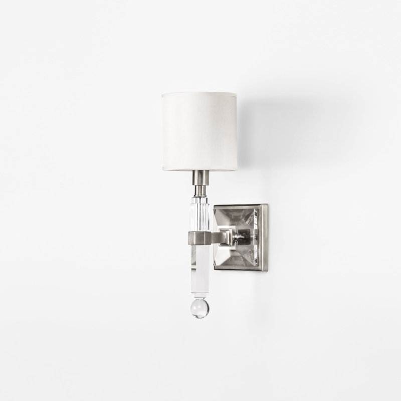 SOLA Crystal Sconce, Polished Nickel
